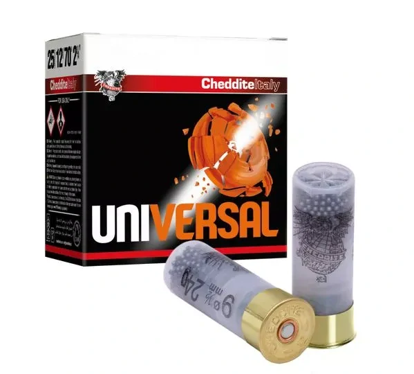 Brokové náboje Cheddite 12/70 Universal Skeet 24