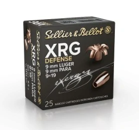 Pistolové náboje Sellier & Bellot 9mm Luger XRG Defense 6,5 g