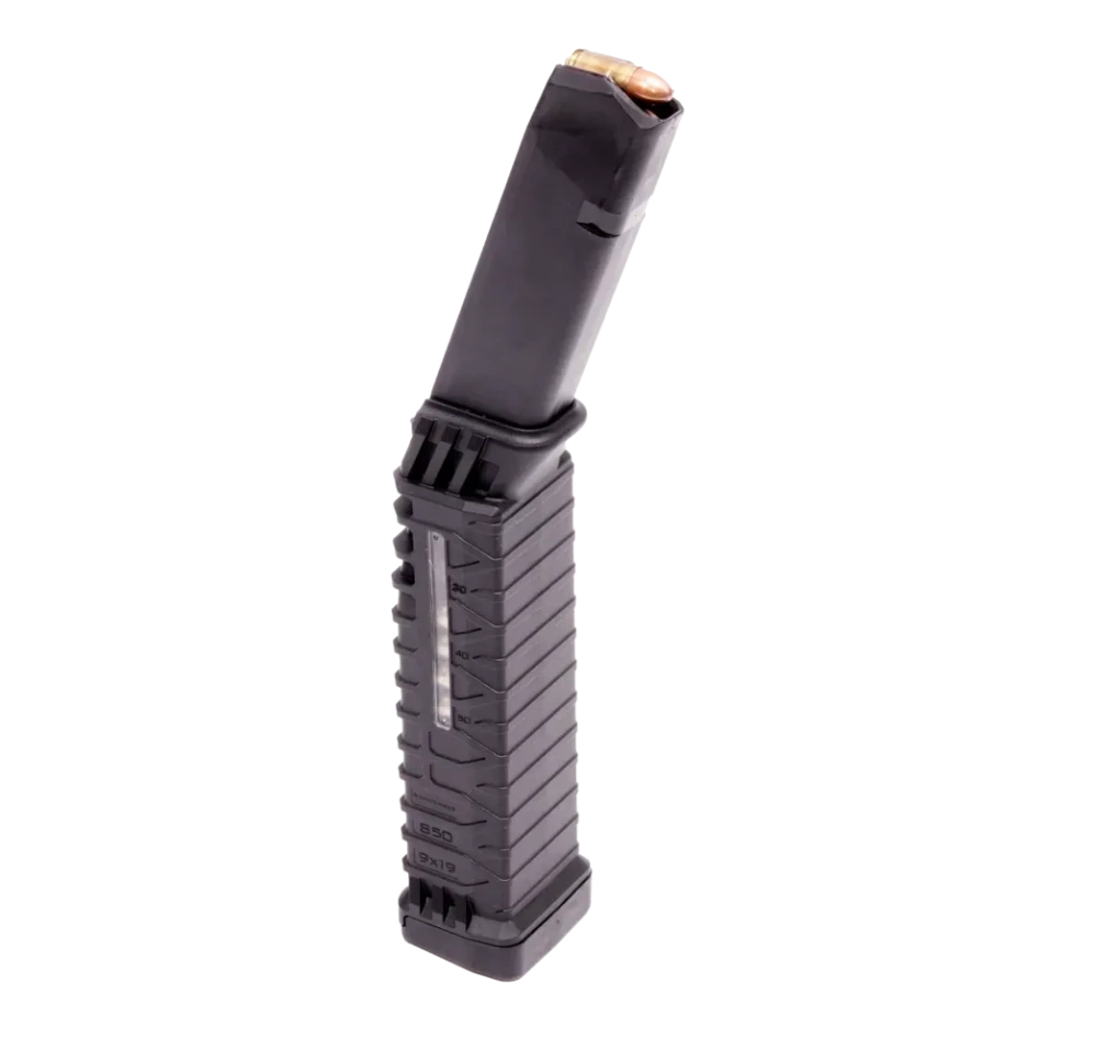Rozšíření zásobníku na 50 ran Schmeisser S50 MLE pro Glock 17, 9 mm Luger