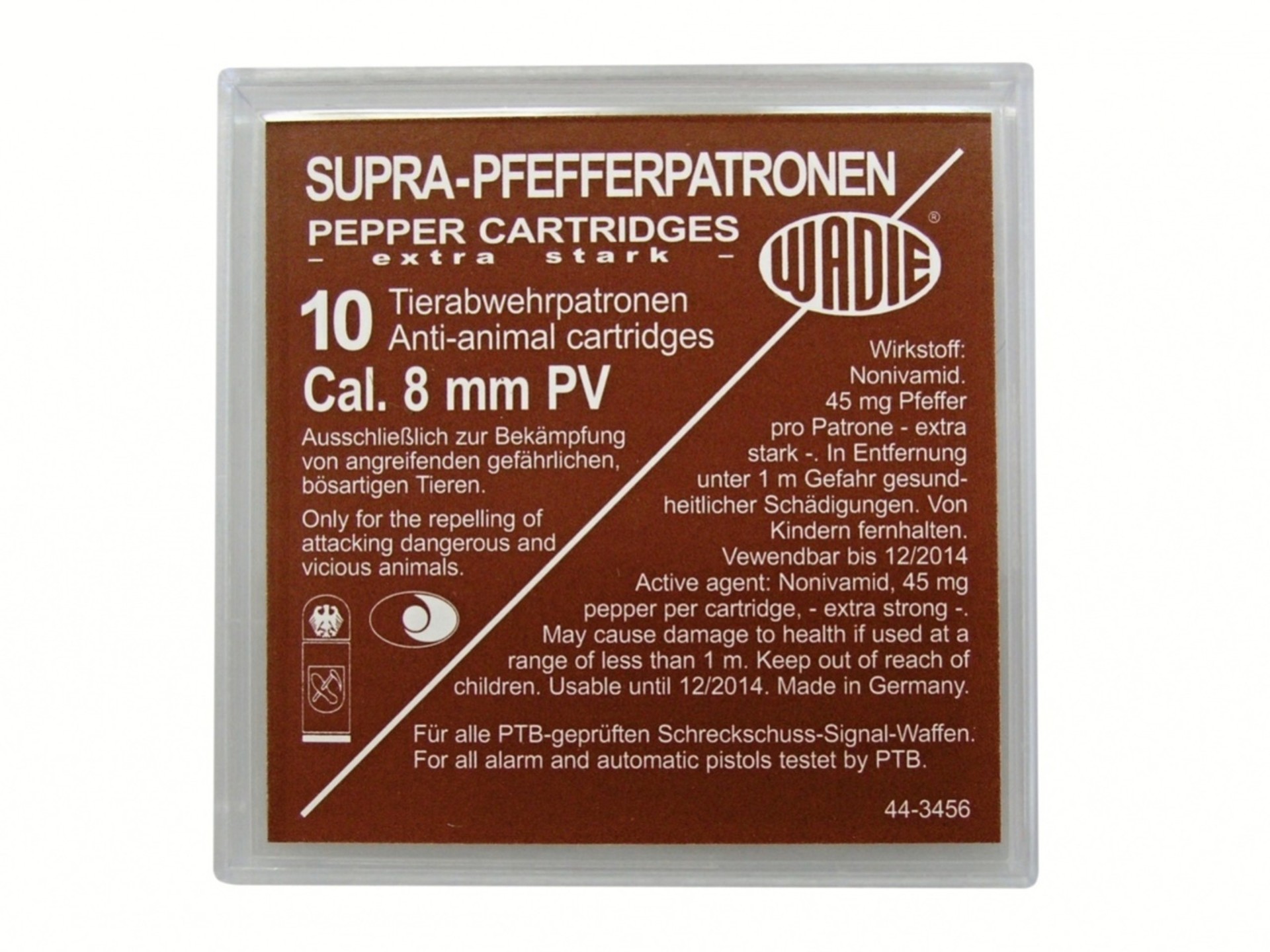 Plynový náboj 8 mm P. A. PV Supra Pepper