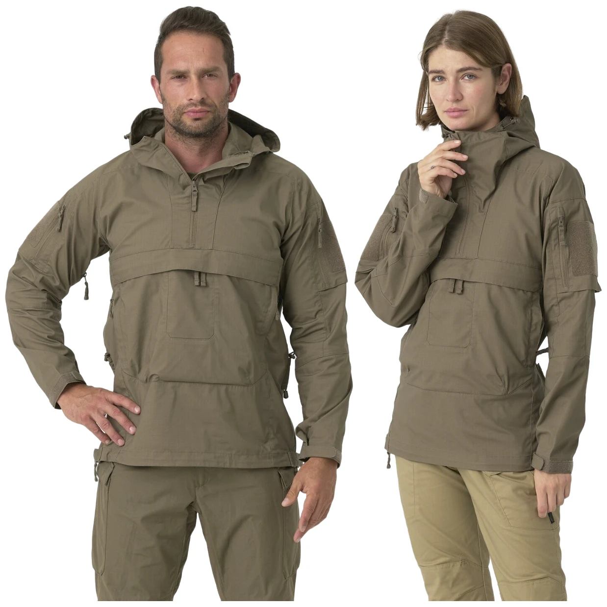 Bunda Tracer Anorak Jacket - Polycotton Stretch Ripstop - Olive Green
