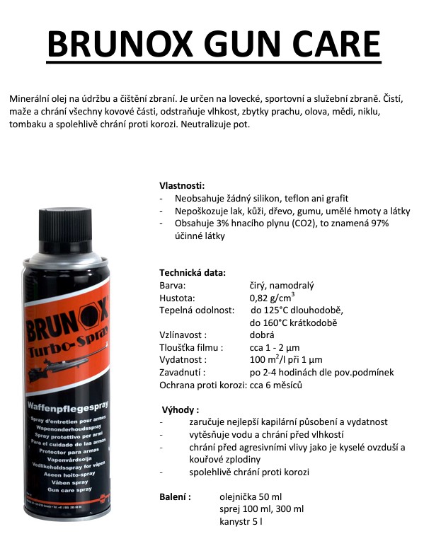 BRUNOX - sprej na čištění zbraní 