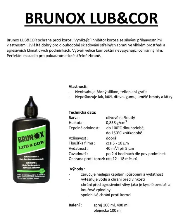 BRUNOX LUB&COR 100 ML - FLAKON