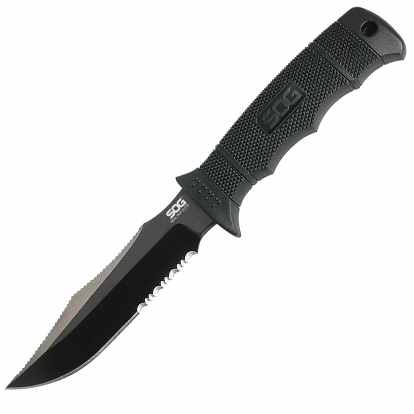 Nůž SOG SEAL PUP ELITE - KYDEX SHEATH - BLACK TINI, PARTIALLY SERRATED