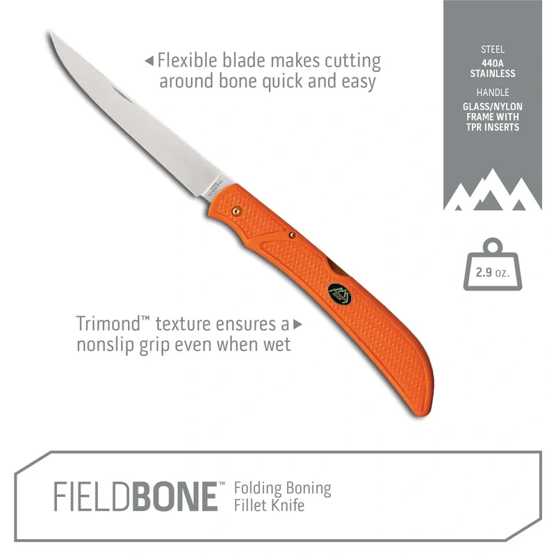 Zavírací filetovací nůž Outdoor Edge FieldBone- Orange