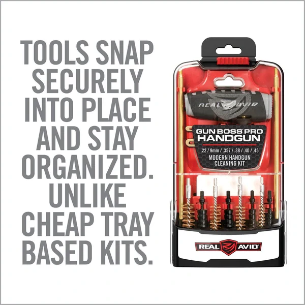 Čistící sada na pistole Real Avid Gun Boss® Pro Real Avid Gun Boss® Pro - Handgun Cleaning Kit