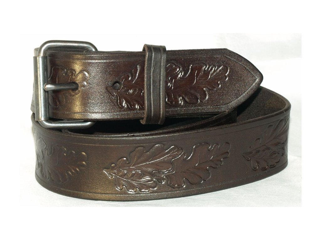 Kožený myslivecký opasek - šíře 4 cm