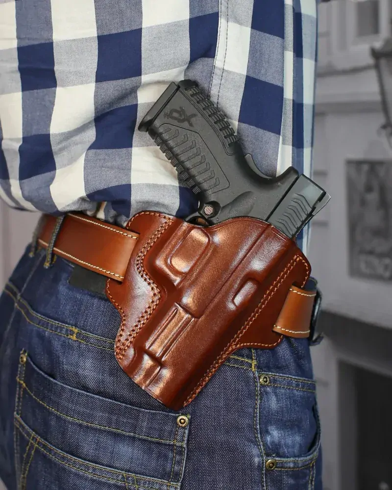 Otevřené pancake kožené pouzdro na opasek PREMIUM Falco Holsters
