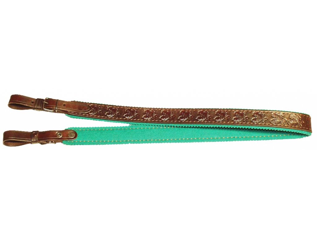 Kožený řemen na zbraň podšitý filcem Zubíček