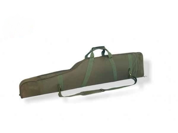 POUZDRO PRO DLOUHOU ZBRAŇ ODEON 126X29 CM - BROUŠENÁ KŮŽE - Zelená