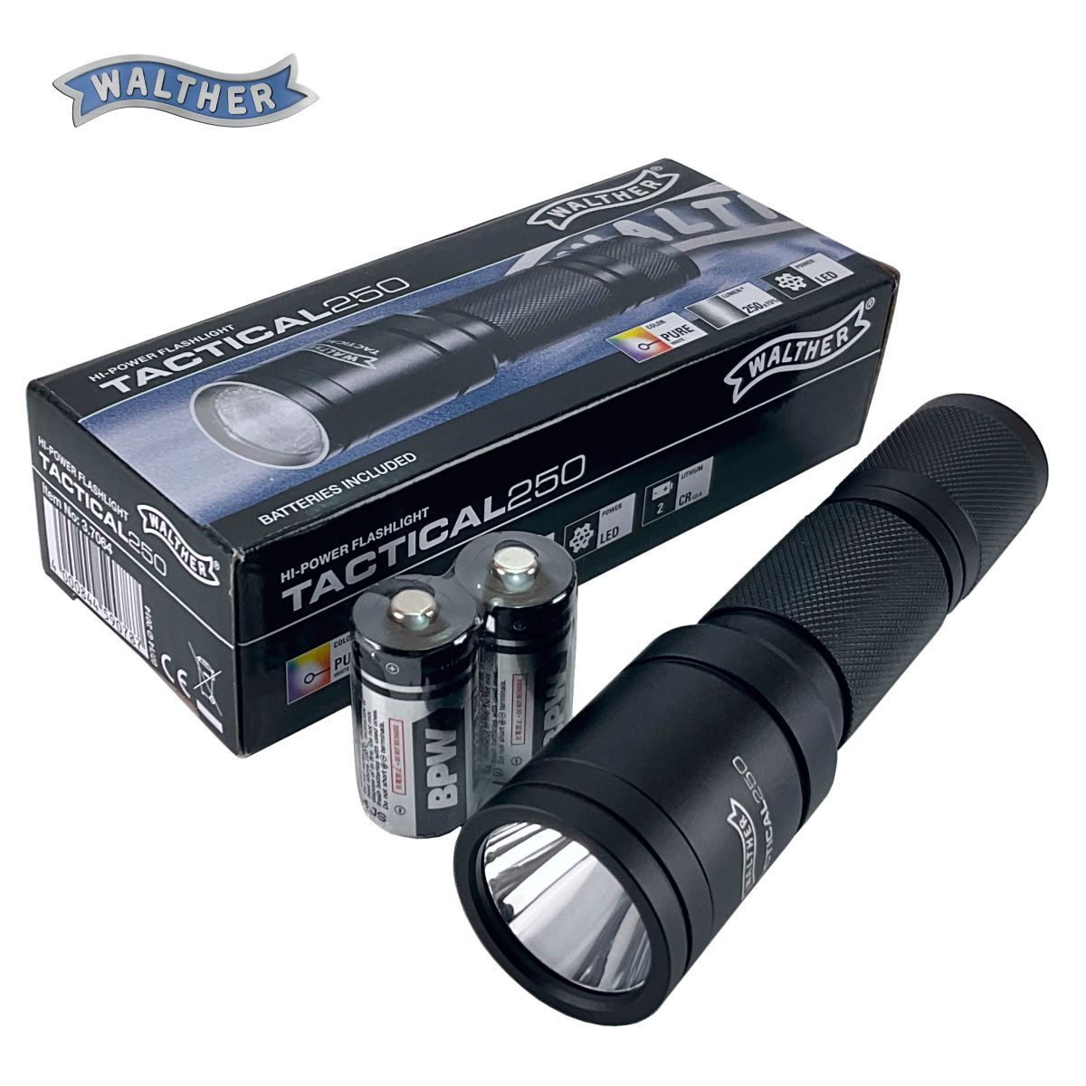 Svítilna Walther Tactical 250, LED - 250 Lm, HIGH-POWER