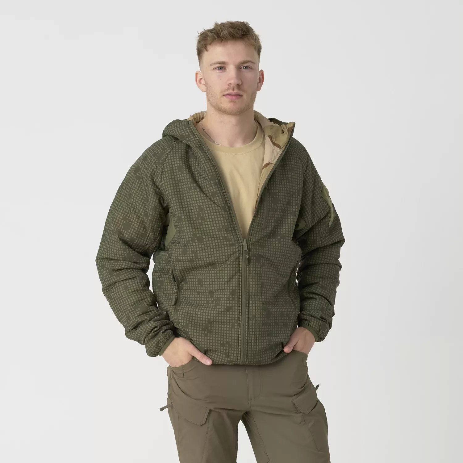 Bunda oboustranná Wolfhound Hoodie Jacket® - Windpack - Desert Night Camo/US Desert