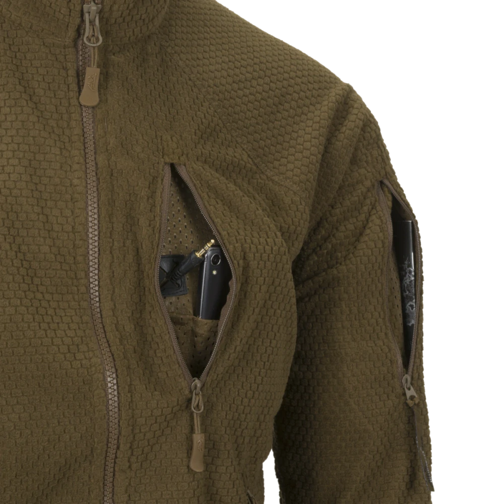 Fleecová bunda ALPHA TACTICAL Jacket - Grid Fleece - Olive Green