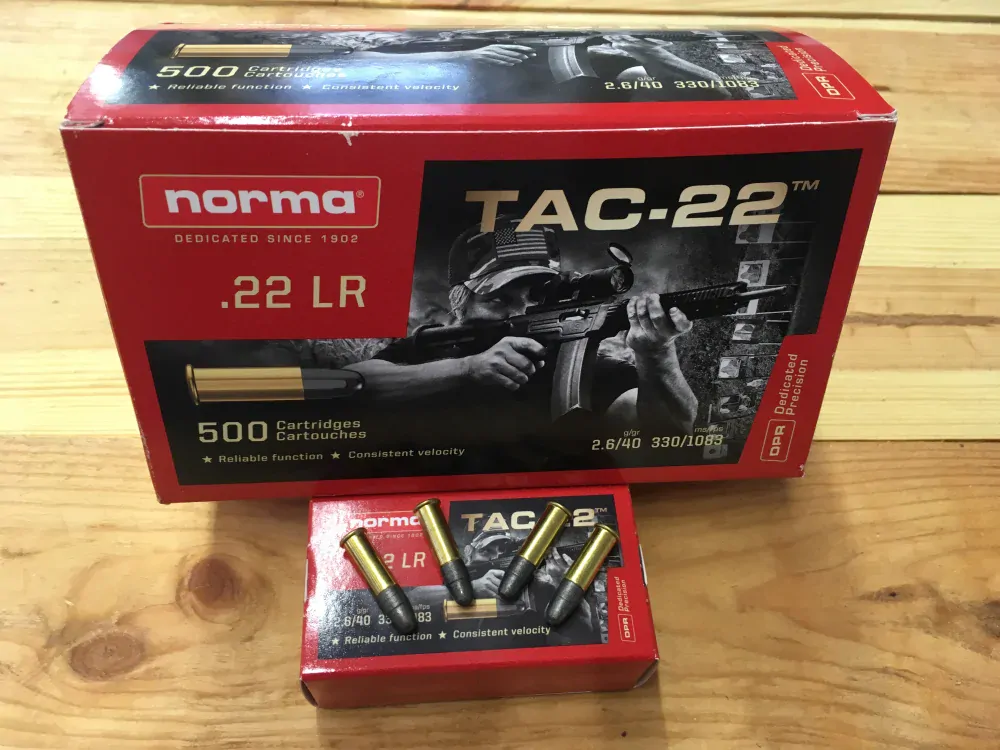 Malorážkové střelivo .22 LR Norma TAC-22