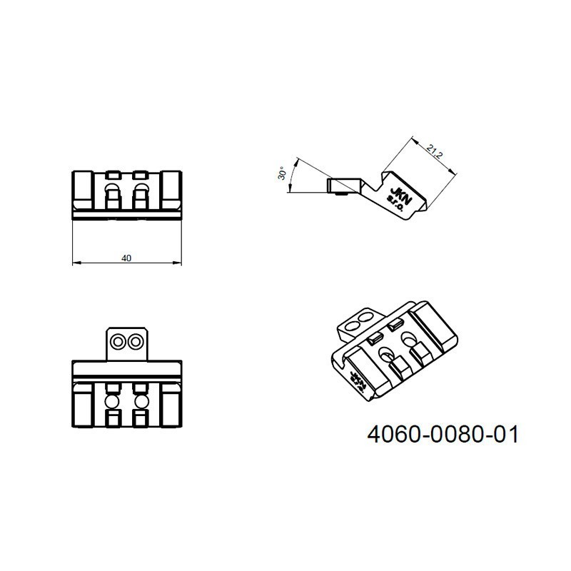 Adaptér montáže optiky - šikmý