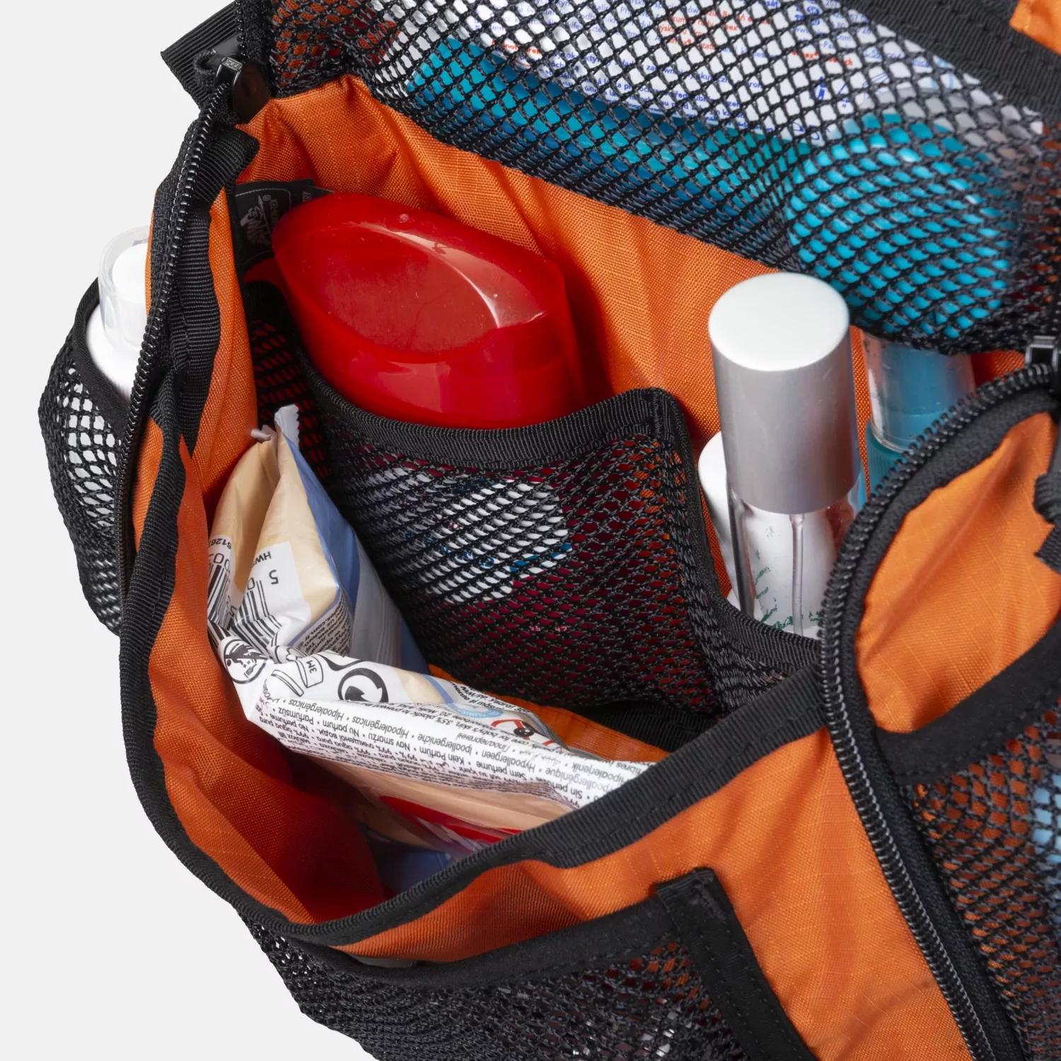 Cestovní toaletní taška - Travel Toiletry Bag - Orange / Black A