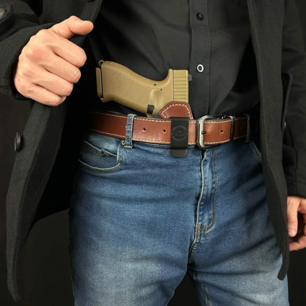 Hybridní IWB pouzdro pro zbraň se světlem vybavené TalonGuard - Polokožený design - G43X MOS - TLR 6