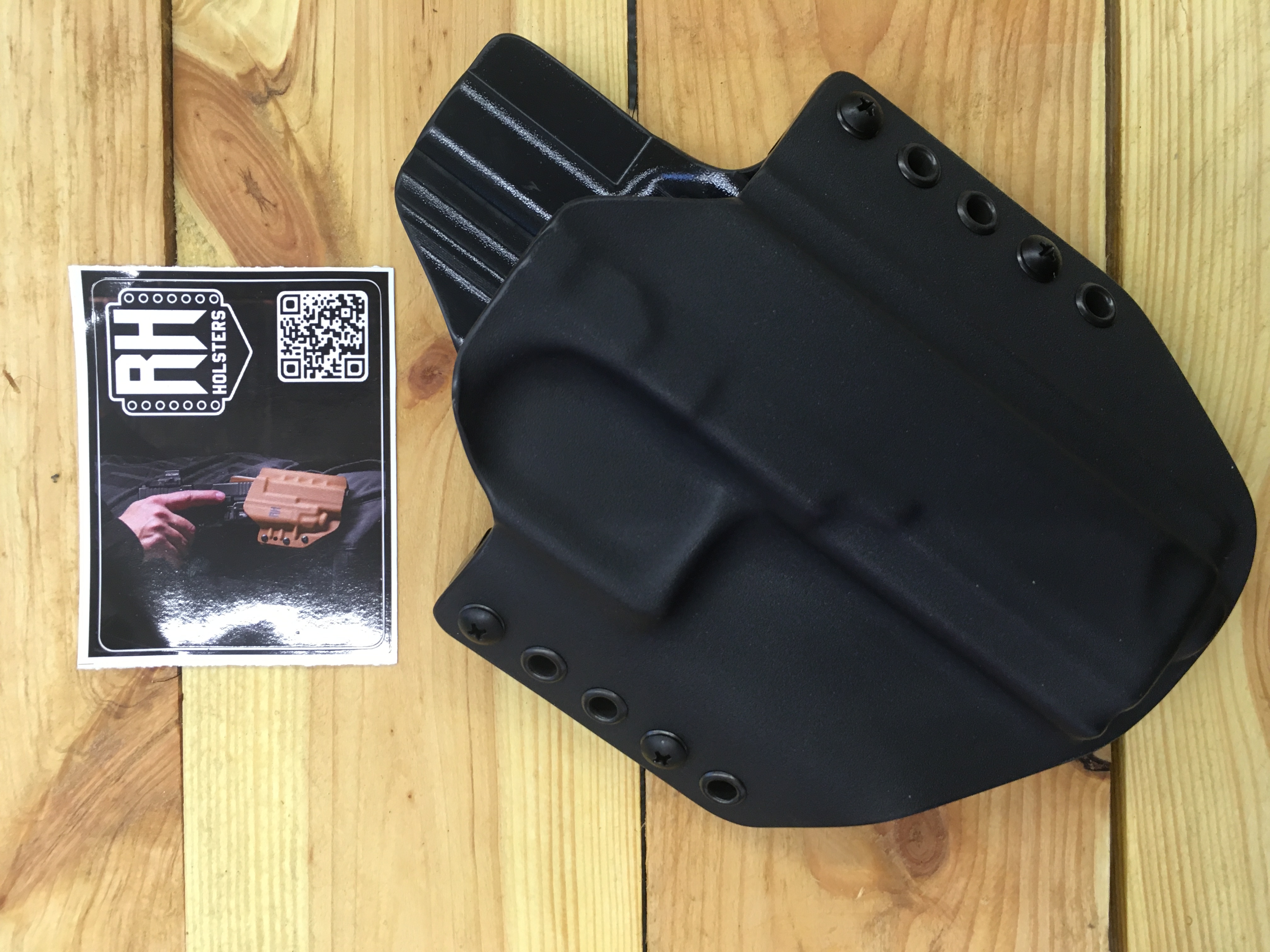 OWB - Walther PDP 4.5"- vnější kydexové pouzdro, pravé, poloviční sweatguard, průvleky 40 mm, černá