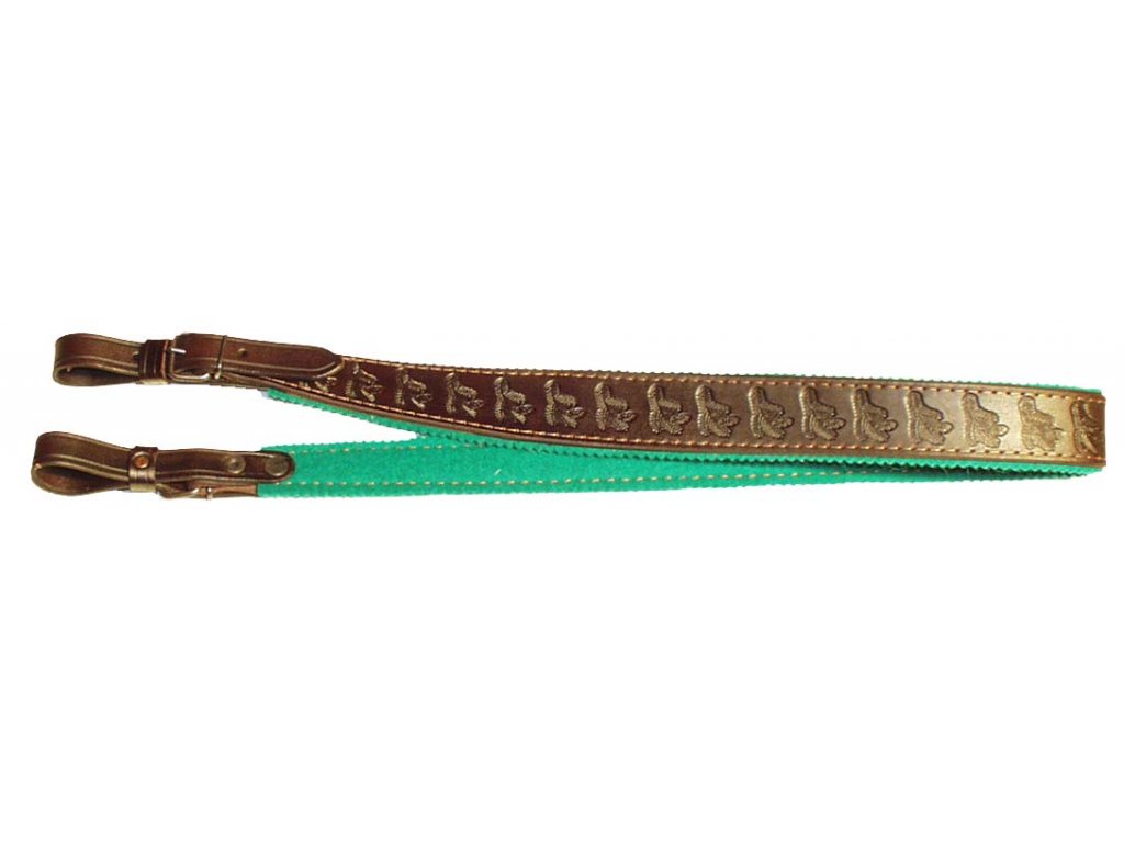 Kožený řemen na zbraň podšitý filcem Zubíček