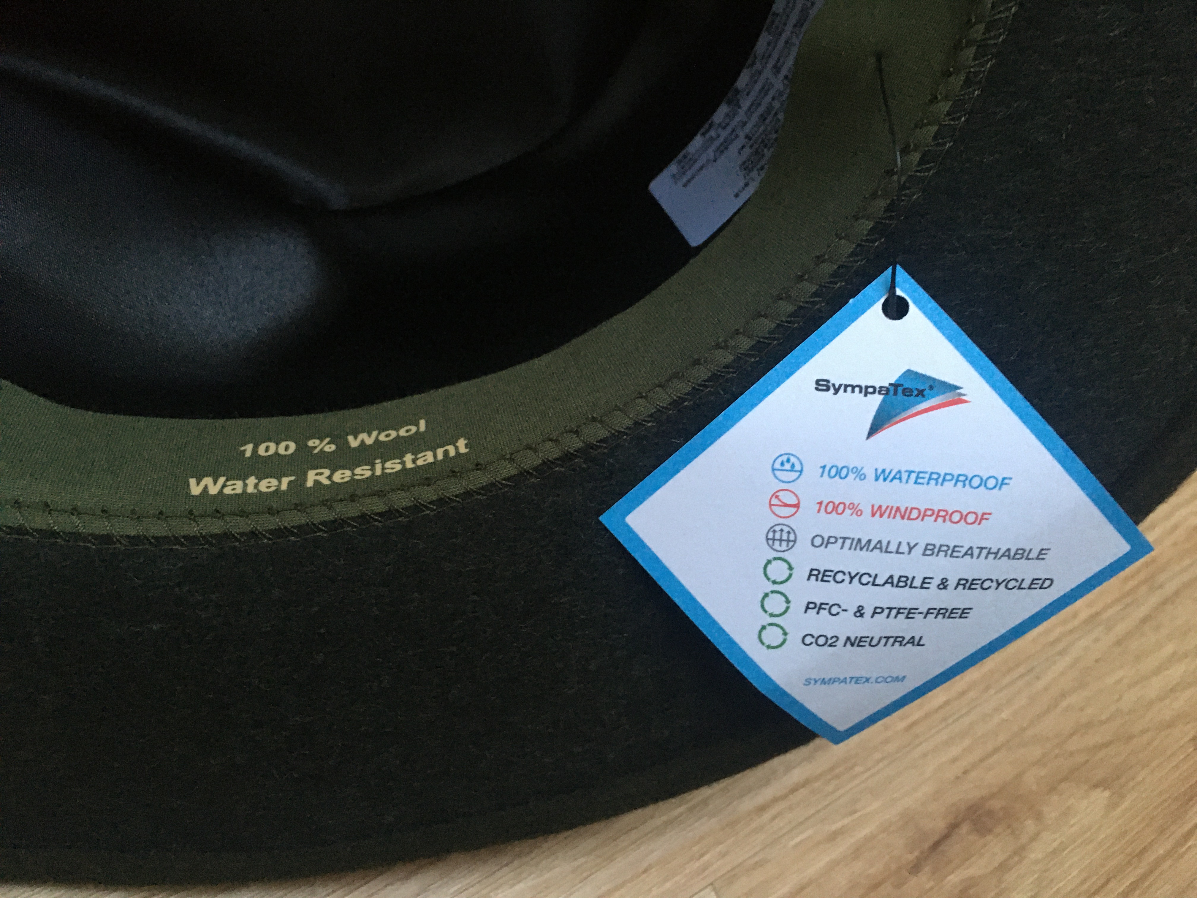 Klobouk Faustmann voděodolný - zelený vel. 58