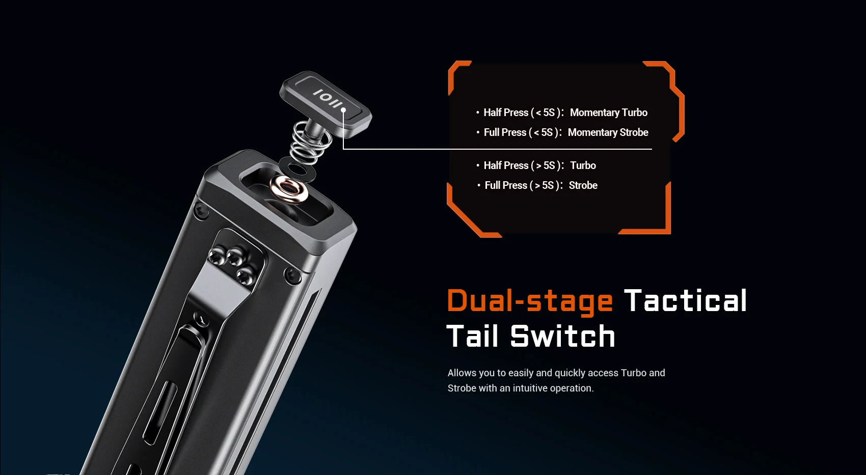 Kapesní svítilna Acebeam UC20 - černá