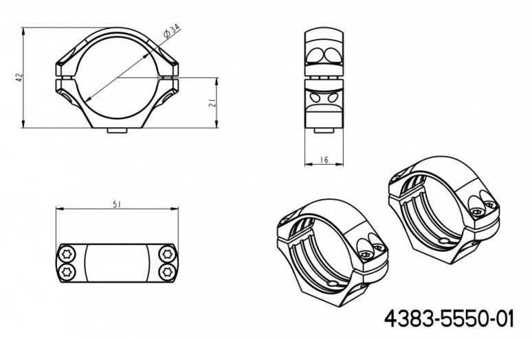 Sada kroužků UNI - ocelové