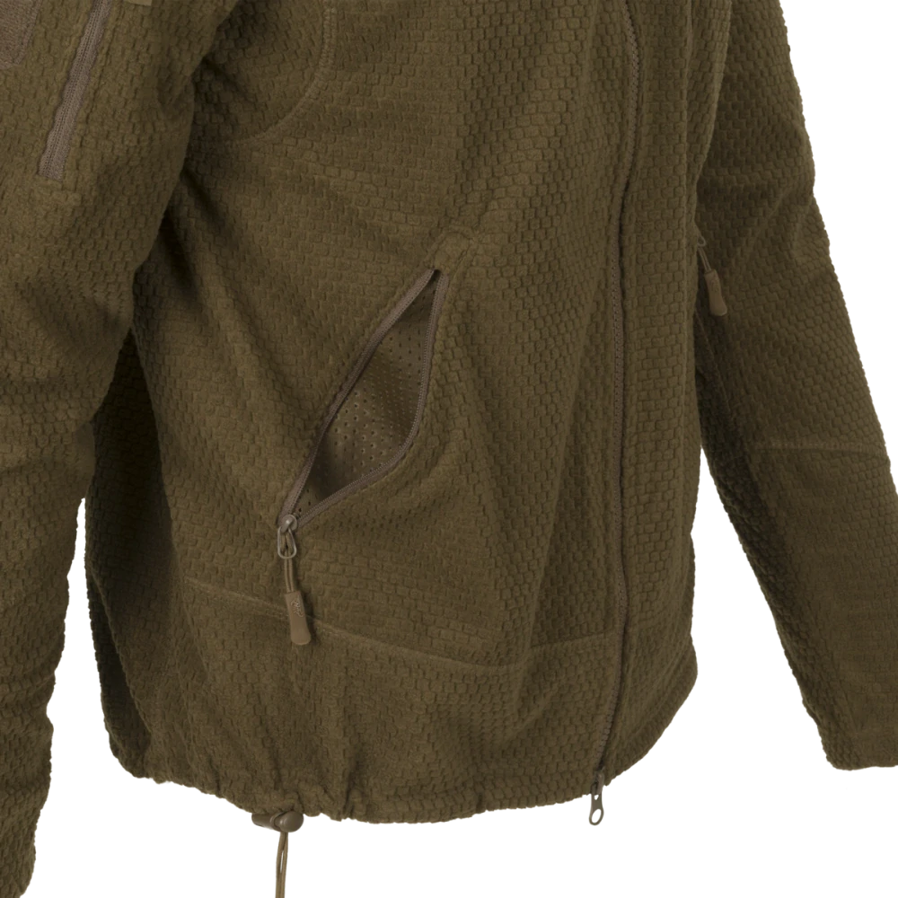 Fleecová bunda ALPHA TACTICAL Jacket - Grid Fleece - Olive Green