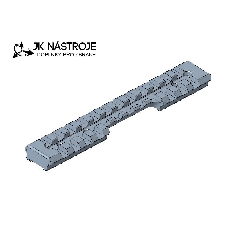 Weaver - picatinny lišta malorážky CZUB ZKM 452 pro montáž, délka 135 mm - lišta ocelová
