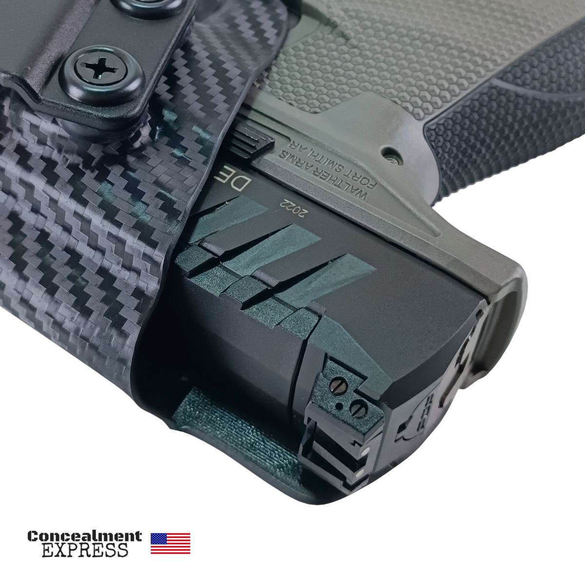 Vnitřní pouzdro WALTHER PDP 4,5" IWB SC KYDEX CARBON FIBRE, PRAVÉ, CONCEALMENT EXPRESS