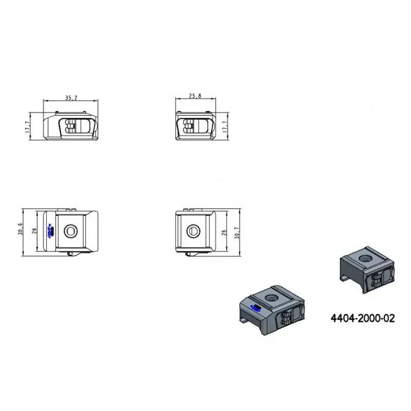 Základna dělená weaver UNI compact - ocelová
