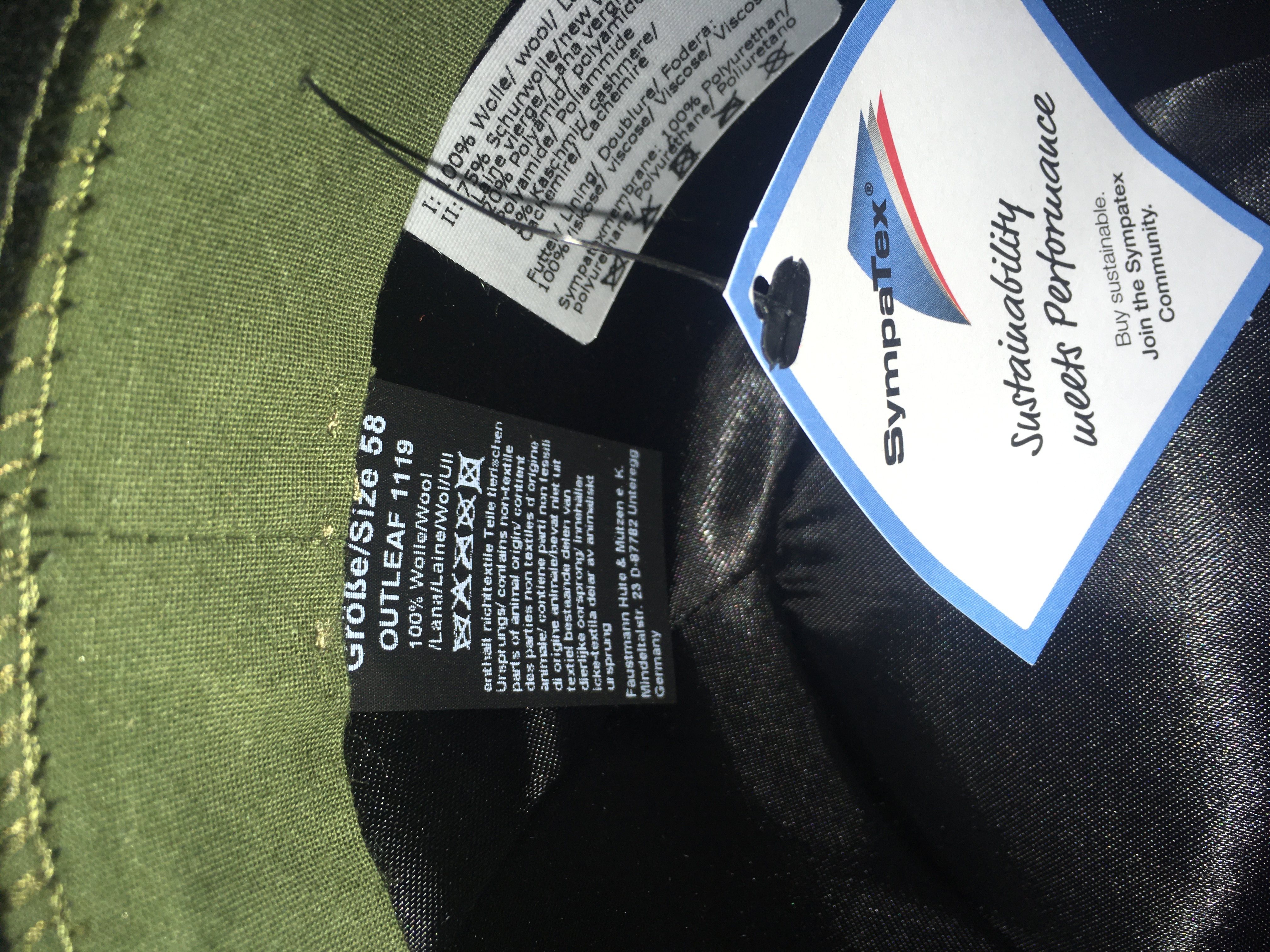 Klobouk Faustmann voděodolný - zelený vel. 58