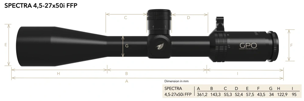 GPO puškohled Spectra 6x4,5-27x50i LR Pro
