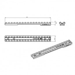 Weaver - picatinny lišta pro kulovnice Bergara B-14 LONG, odlehčená - ocelová