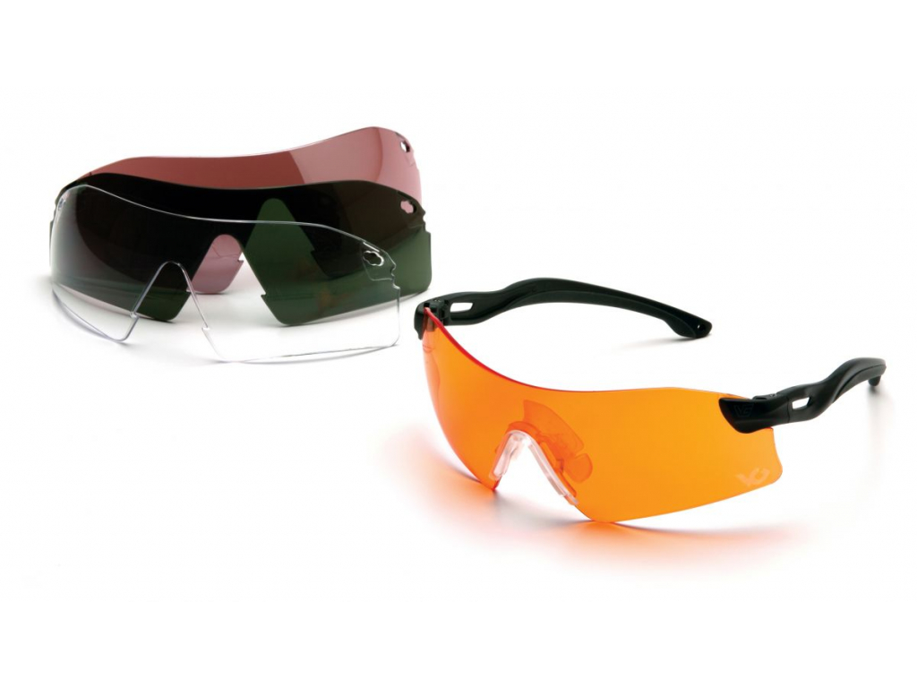 Ochranné brýle Venture Gear Dropzone střelecký set EVGSB88KIT, nemlživé, černá obruba