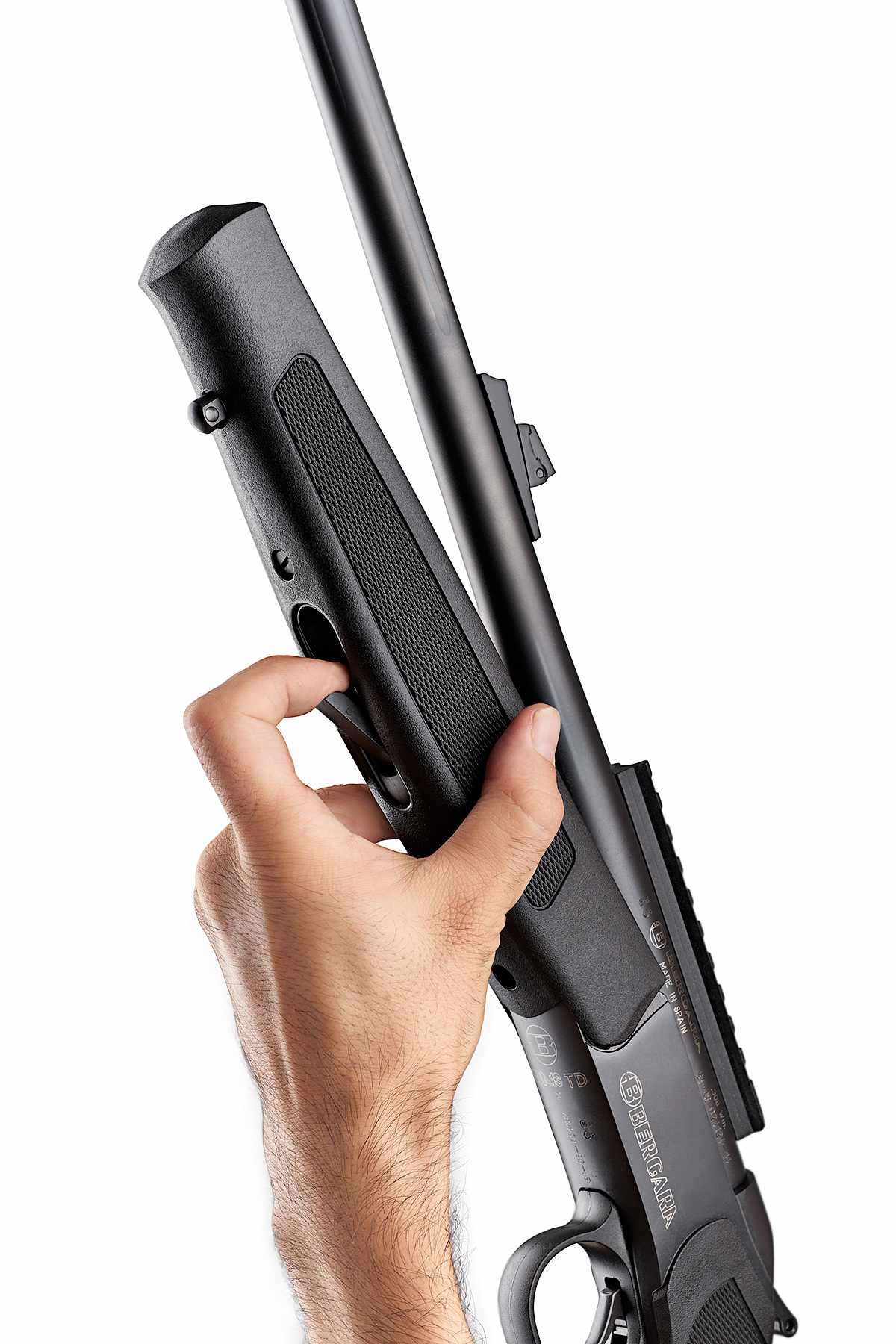 Jednoranná kulovnice BERGARA BA13 TD Thumbhole černá, černěná ocel
