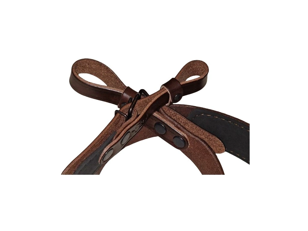 Exkluzivní kožený řemen na zbraň s ražbou motivů zvěře podšitý protiskluzovou gumou