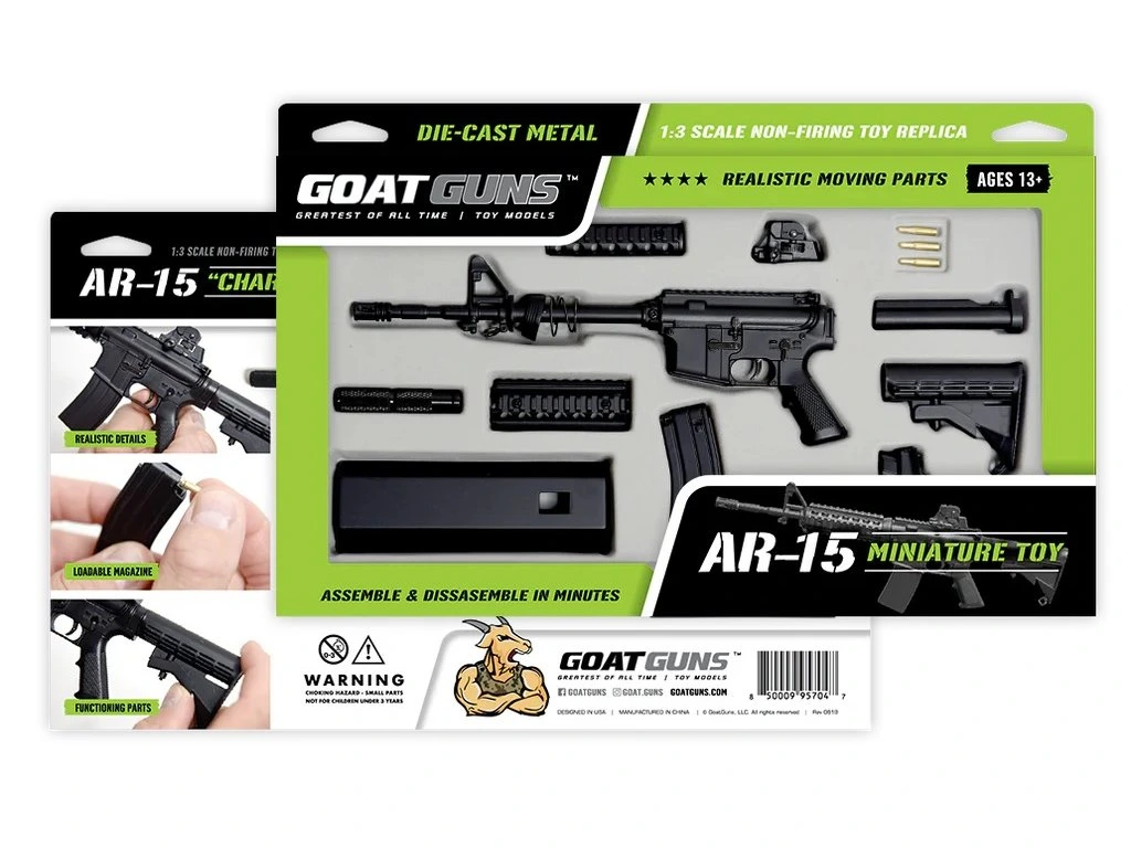 Replika GoatGuns Mini AR15 černá, měřítko 1:3