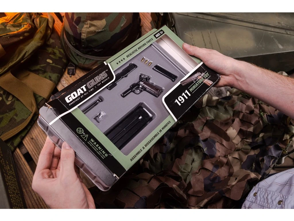 Replika GoatGuns Mini Colt 1911 černá, měřítko 1:2,5