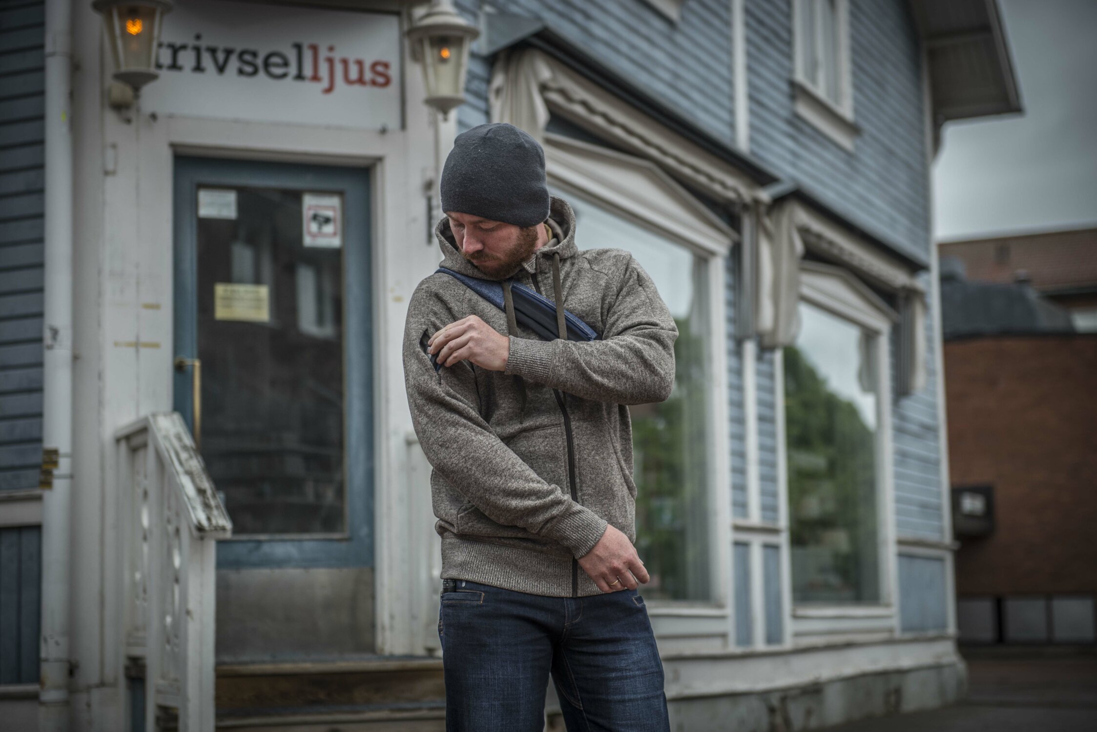 Mikina Covert Tactical Hoodie (FullZip)® - Melange Blue