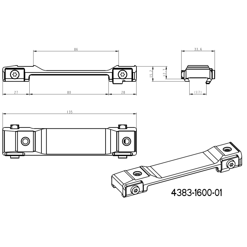 Základna montáže pro kulovnice CZ 550/557 - Long