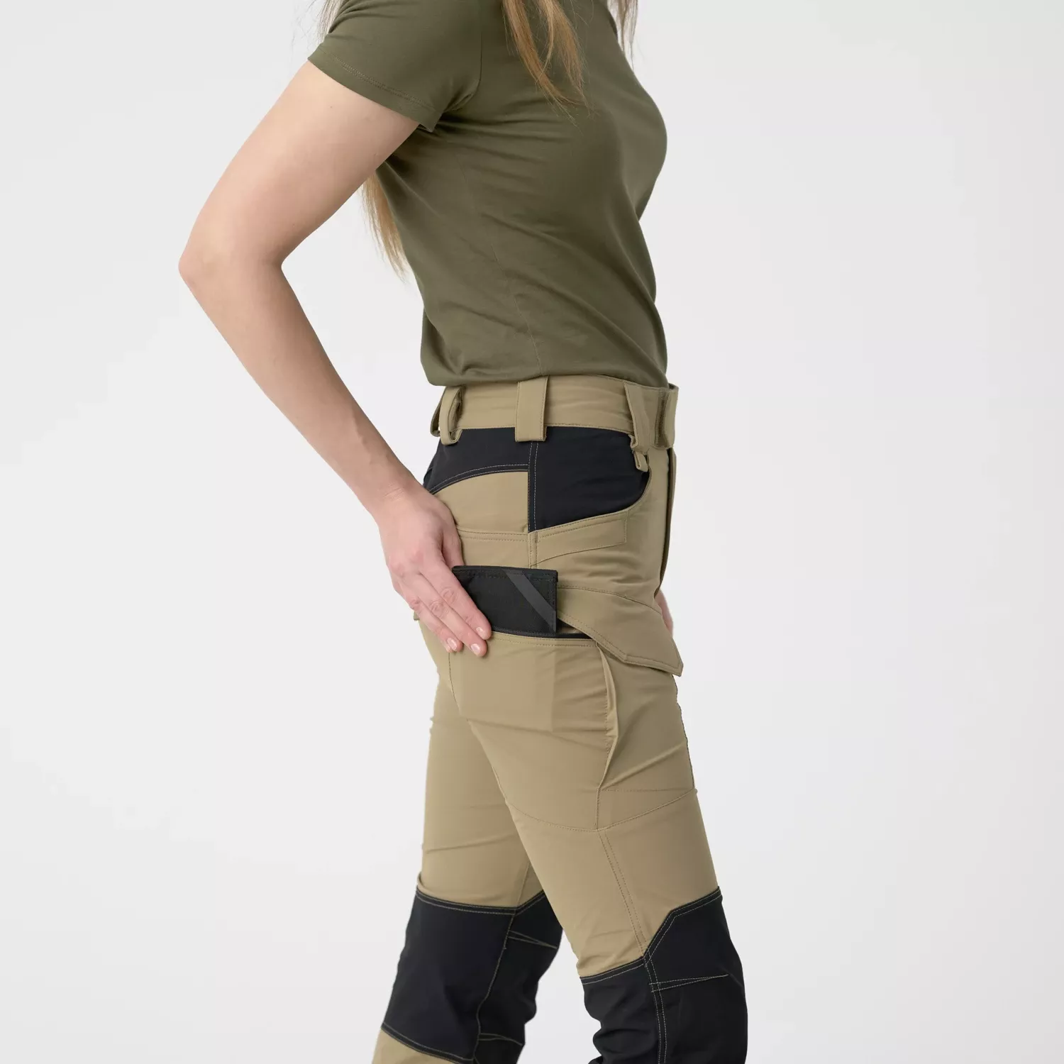 Dámské outdoorové taktické kalhoty Women's OTP (Outdoor Tactical Pants)® - VersaStretch® - Khaki / Black