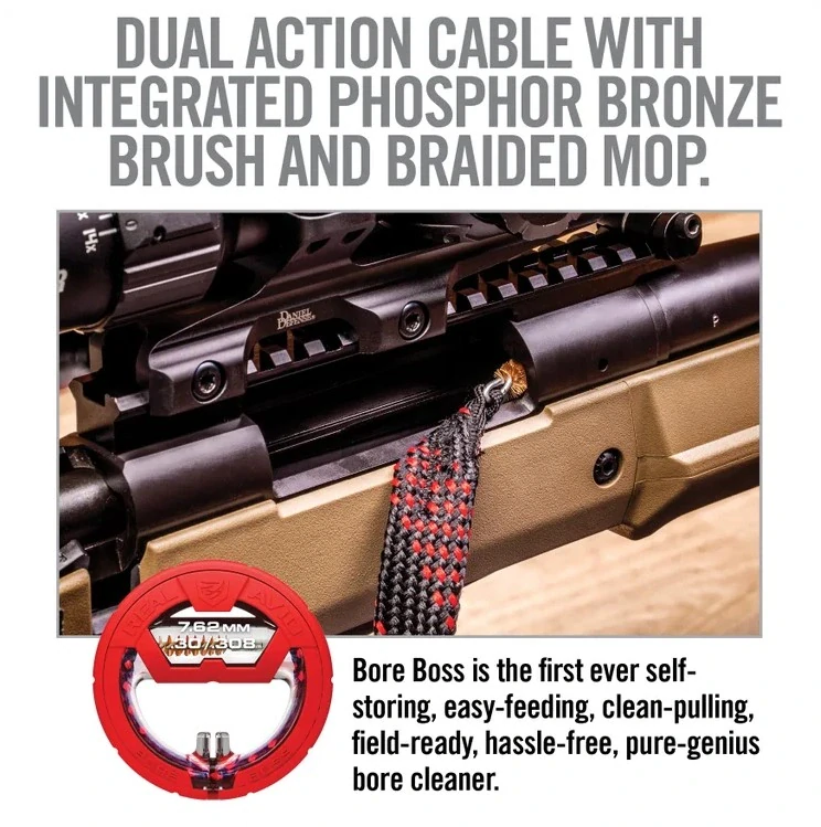 Čistič hlavně Boresnake - šňůra Real Avid Bore Boss®