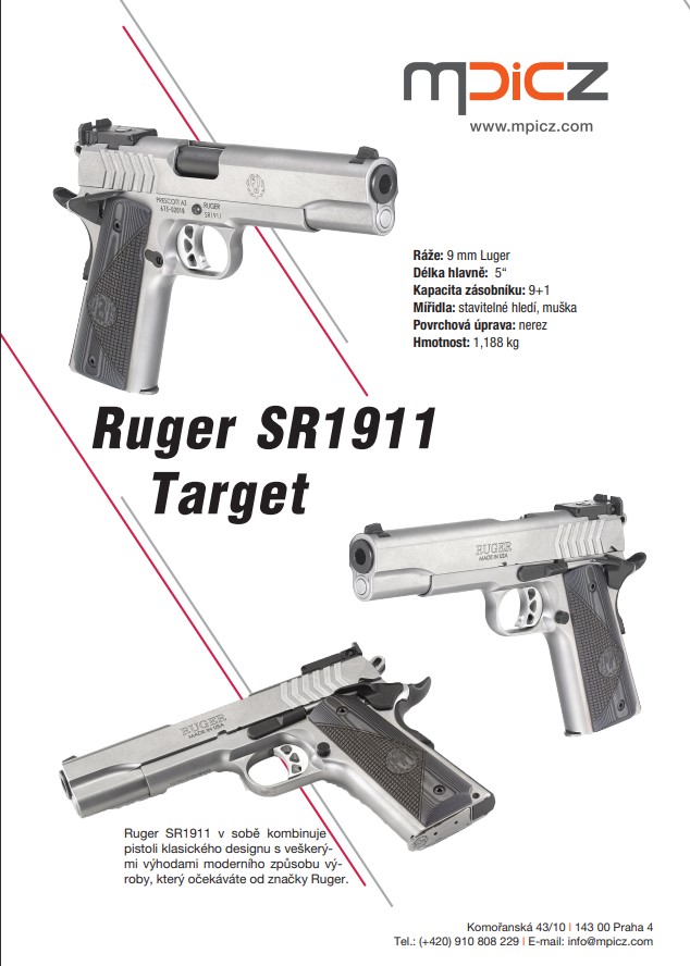 Pistole Ruger SR1911 Target, 9 x 19