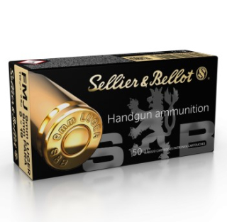 Pistolové náboje Sellier & Bellot 9 mm LUGER / 9 mm PARA / 9 × 19 FMJ, 124 grs/ 8 g