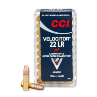 Malorážkové náboje CCI, Small Game - Velocitor HP, .22LR, 40GR (2,6g), CPHP