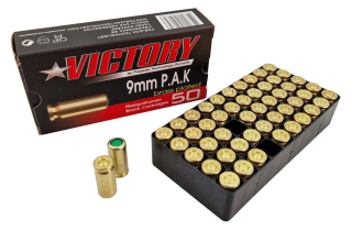 Startovací náboje 9 mm pistole 50 ks Pobjeda Victory