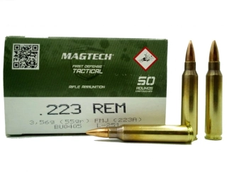 Puškové náboje Magtech .223 Rem FMJ First Defense Tactical 3,56g / 55grs