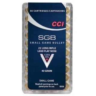 Malorážkové náboje CCI, Small Game - SGB, .22LR, 40GR (2,6g), LFN