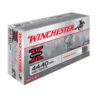 Puškové náboje Winchester .44-40 Win. Super-X Power Point 12,96 g / 200 gr