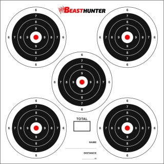 Terče BeastHunter 17x17cm 5-target bal.100ks